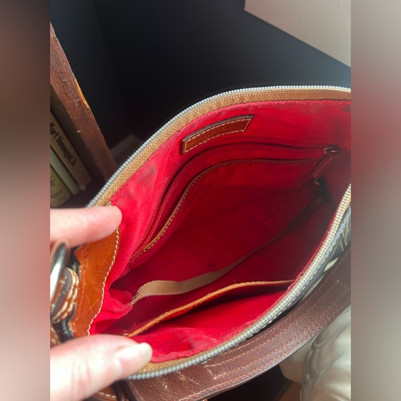 Vintage Y2K Dooney & Bourke Black Leather Hobo Handbag 2000s - Picture 8 of 15